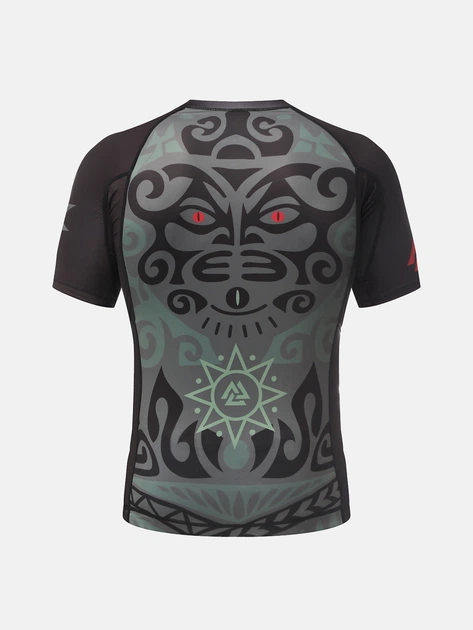 Рашгард Maori Rashguard Short Sleeve Black Military Green M (501423-144-M) - изображение 2