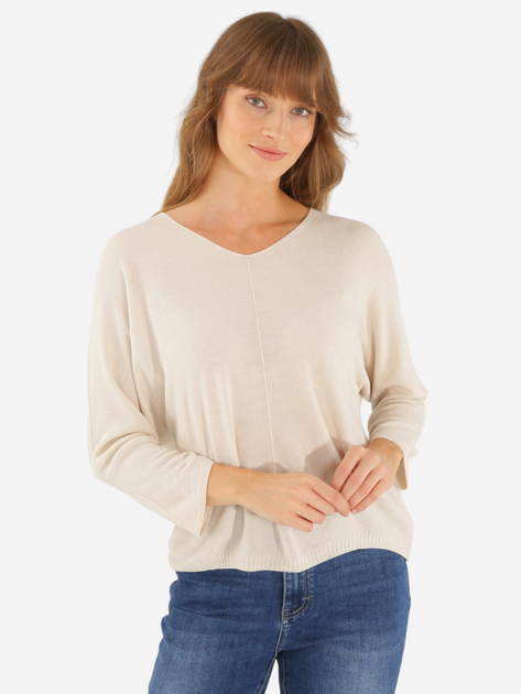 Sweter damski elegancki Unisono 29-2055 Sabb3165 One Size Jasnobeżowy (5906140595732) - obraz 3