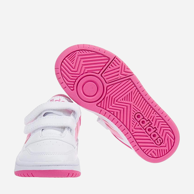 Tenisówki dziecięce dla dziewczynki na rzepy adidas Hoops 3.0 CF C IG6105 32 Białe (4066765416018) - obraz 2