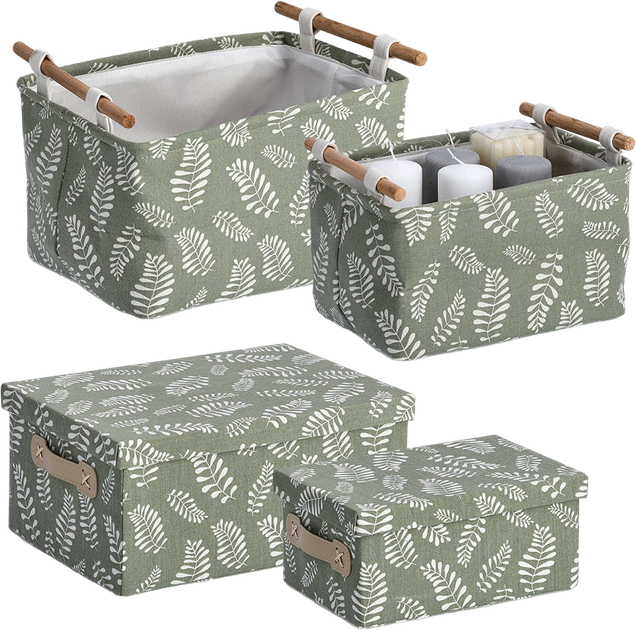 Коробка для зберігання Zeller з кришкою бавовняна (4003368144641) - зображення 6