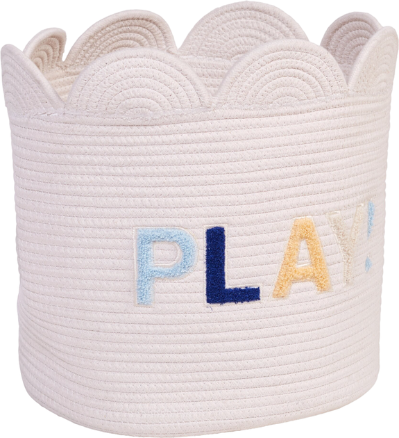 Корзина для іграшок Childhome Flower 35x35x35 см білий (CCBAFL35) - Фото 2 Корзина для іграшок Childhome Flower 35x35x35 см білий (CCBAFL35) - зображення 2
