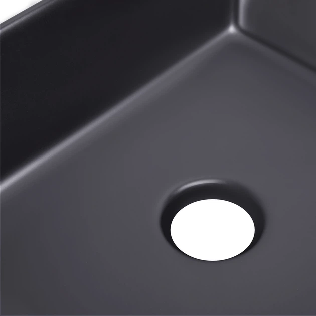 Умывальник накладной Q-TAP Tern 485x375x135мм прямоугольный черный QT176069MB - изображение 4