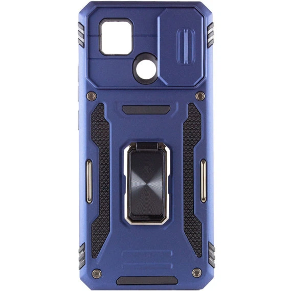 Ударопрочный чехол Camshield Army Ring для Xiaomi Redmi 9C / 10A (Синий) - изображение 4