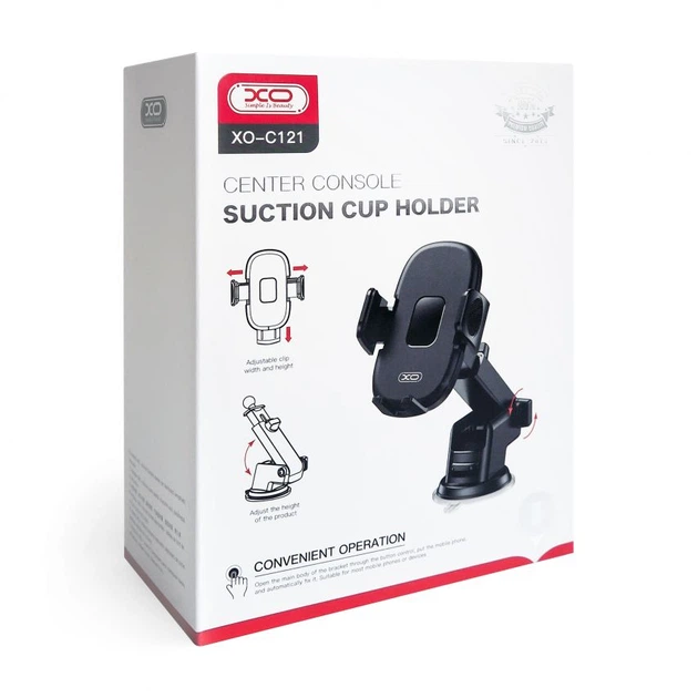 Автотримач XO C121 Suction cup bracket чорний - зображення 8