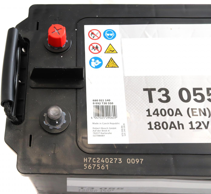 Аккумуляторная батарея Bosh 180 А/час 1400 A L+ B00 513 x 222 x 223 мм (0 092 T30 550) - изображение 2