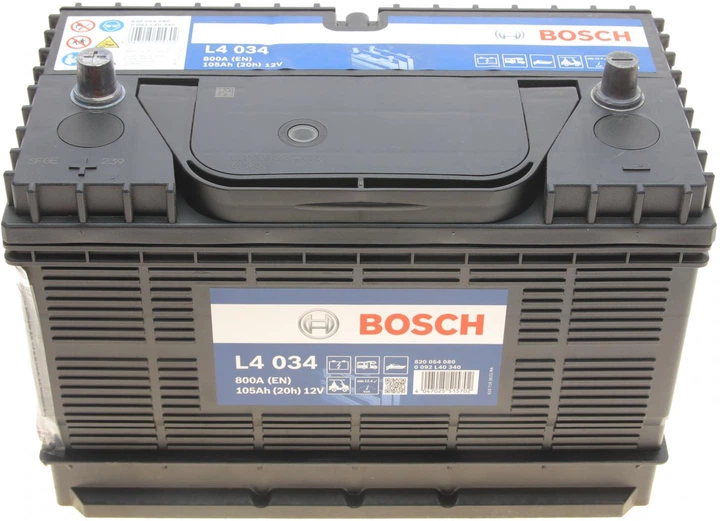 Аккумуляторная батарея Bosh 105 А/час 800 A L+ B00 330 x 174 x 240 мм (0 092 L40 340) - изображение 9