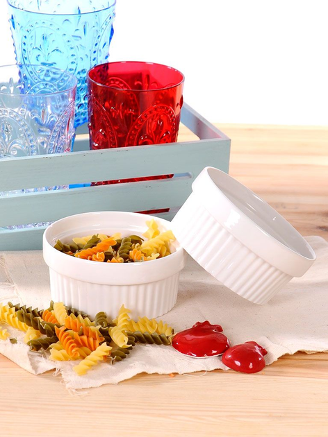 Zestaw naczyń do zapiekania Excellent Houseware 11 cm 2 szt Biały (8718158205544) - obraz 4
