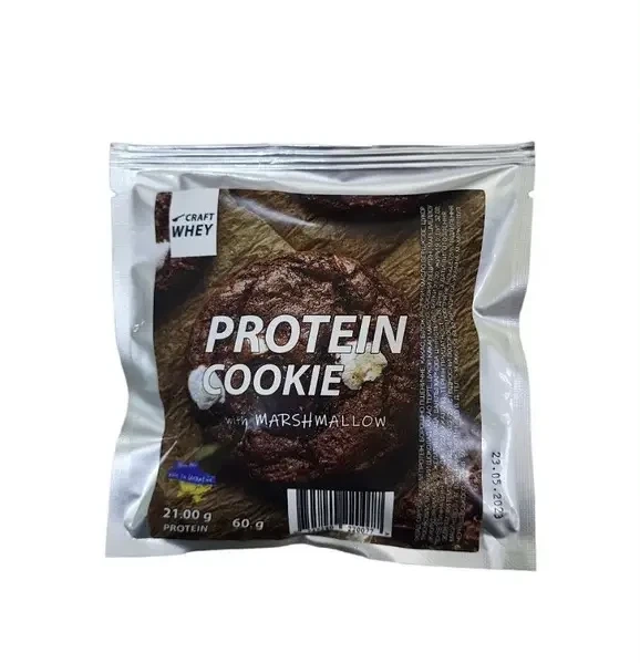 Печенье протеиновое зефир Craft Whey Protein cookie Marshmallow 60gr - Фото 3 Печенье протеиновое зефир Craft Whey Protein cookie Marshmallow 60gr - изображение 3