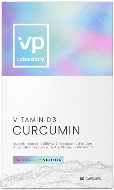 Witaminy VP Laboratory Curcumin +D3 60 kapsułek (5060255354810) - obraz 1