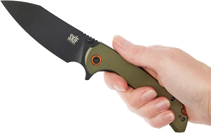 Складаний ніж з кліпсою Skif Knives Jock BSW, aluminium, olive green - зображення 1