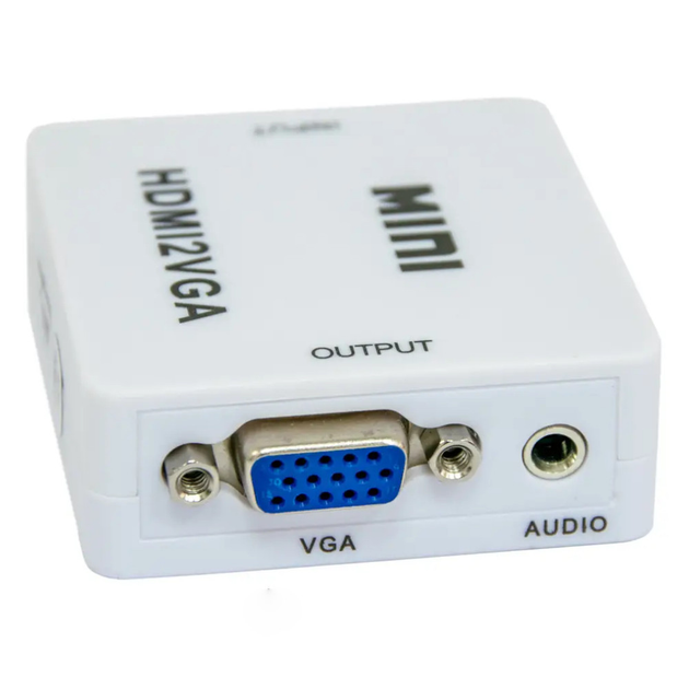 Конвертер з HDMI - VGA, зі звуком та зовнішнім живленням, 1080Р (086i) - зображення 7