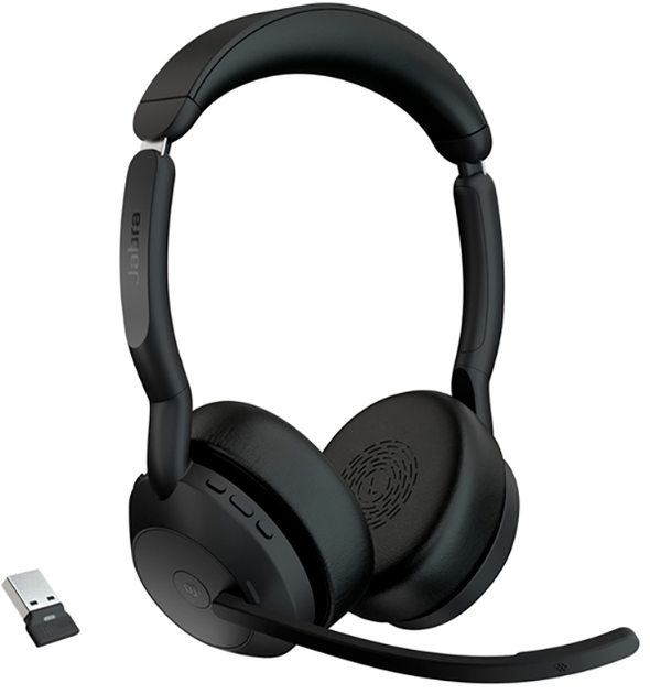 Навушники Jabra Evolve2 55 Link380c MS Stereo USB-A Black (25599-999-999) - зображення 1