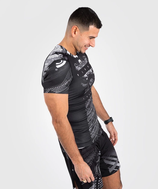 Рашгард Venum Gorilla Jungle Rashguard Short Sleeves Black White (VENUM-05077-108-M) - изображение 5