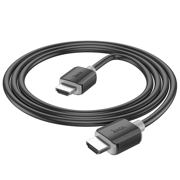 Кабель HOCO US08 HDTV 2.0 male-to-male 4K HD data cable 1m Black (6931474799388) - Фото 5 Кабель HOCO US08 HDTV 2.0 male-to-male 4K HD data cable 1m Black (6931474799388) - зображення 5