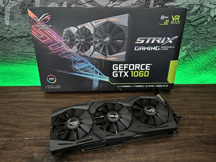 Видеокарта GTX 1060 6GB Asus ROG Strix GDDR5 (STRIX-GTX1060-6G