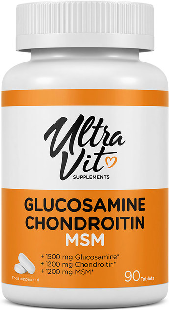 Suplement diety Ultra Vit Glucosomine Chondroitin MSM 90 tabletek (5060730361067) - obraz 1