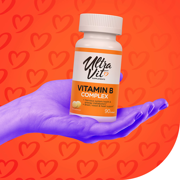 Suplement diety Ultra Vit Kompleks witaminy B 90 kapsułek (5060255359600) - obraz 7