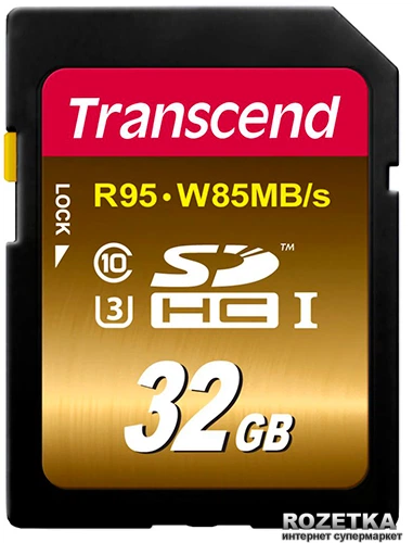 Карта памяти Transcend SDHC 32GB Class 10 UHS-I U3 Ultimate (TS32GSDU3X) - Фото 1 Карта памяти Transcend SDHC 32GB Class 10 UHS-I U3 Ultimate (TS32GSDU3X) - изображение 1