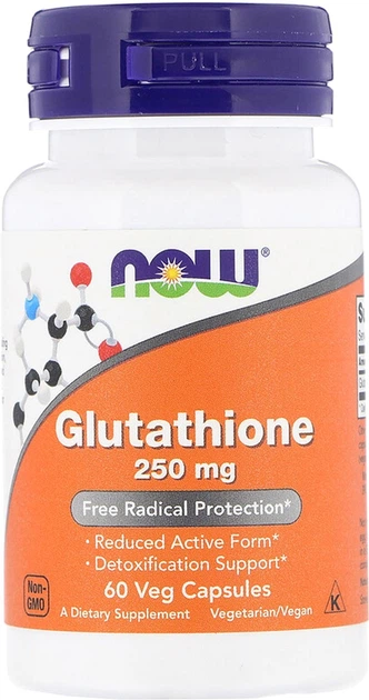 Глутатион Now Foods Glutathione 250 mg 60 капсул - Фото 1 Глутатион Now Foods Glutathione 250 mg 60 капсул - изображение 1