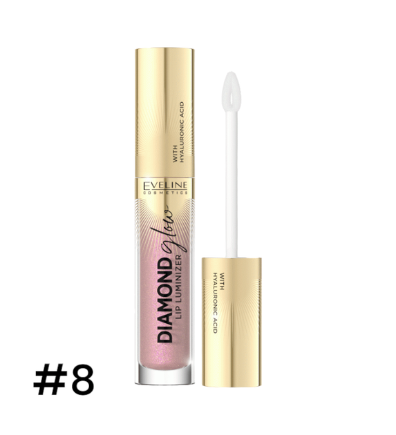 Блиск для губ EVELINE Top coat "Diamond Glow lip luminizer" 08 4.5 мл. 9753 - Фото 1 Блиск для губ EVELINE Top coat "Diamond Glow lip luminizer" 08 4.5 мл. 9753 - изображение 1