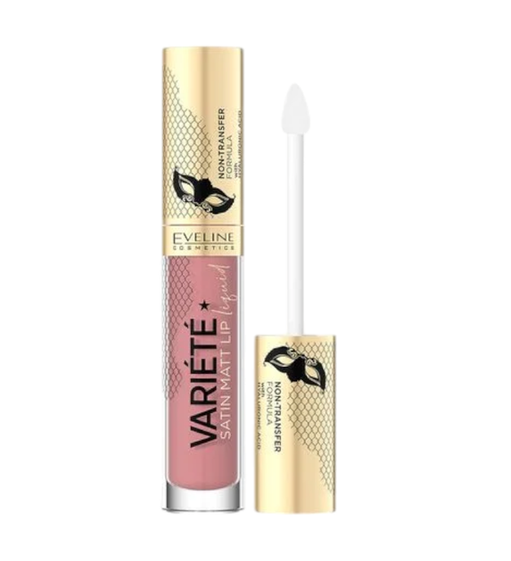 Помада рідка матова з гіалуроновою кислотою EVELINE VARIETE PERFECT MATTE LIP INK N 02 2148 - Фото 1 Помада рідка матова з гіалуроновою кислотою EVELINE VARIETE PERFECT MATTE LIP INK N 02 2148 - изображение 1