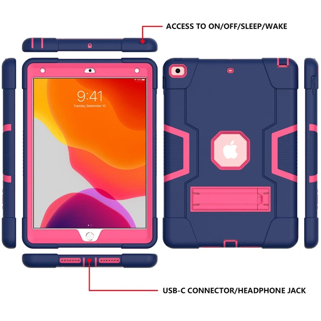 Чехол ARM Standart Apple iPad 6 (9.7") 2018 противоударный с подставкой Pink/Blue - изображение 15
