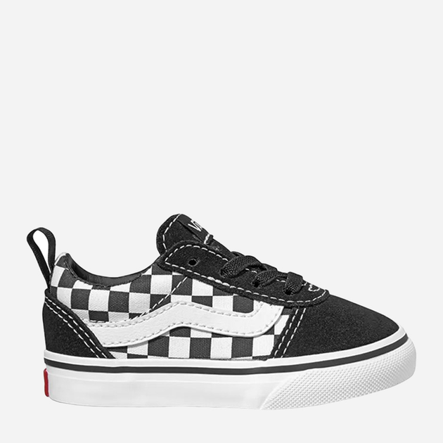 Tenisówki chłopięce na rzepy Vans TD Slip-On Checkerboard VN0A3QU1PVJ 26.5 Czarny/Biały (192360763050) - obraz 1