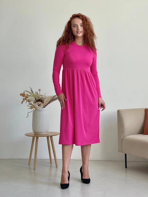 Платье в рубчик длинное осеннее женское Merlini Донато 700001388 L-XL Розовое (700001388_2) - Фото 3 Платье в рубчик длинное осеннее женское Merlini Донато 700001388 L-XL Розовое (700001388_2) - изображение 3