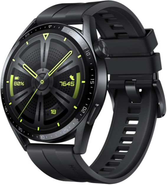 Смарт-годинник Huawei Watch GT 3 46мм / NFC / GPS / Bluetooth 5.2 / Вологозахист 5 АТМ / До 14 днів роботи / Прийом дзвінків / HarmonyOS 2 / Black (55026956) Б/В b3 - зображення 2
