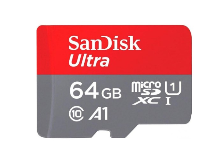 Карта памяти microSD 64Gb SanDisk Ultra class 10 A1 + SD адаптер (SDSQUAB-064G-GN6MN) - изображение 1