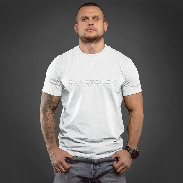 Футболка SvaStone Logo white XL - зображення 1