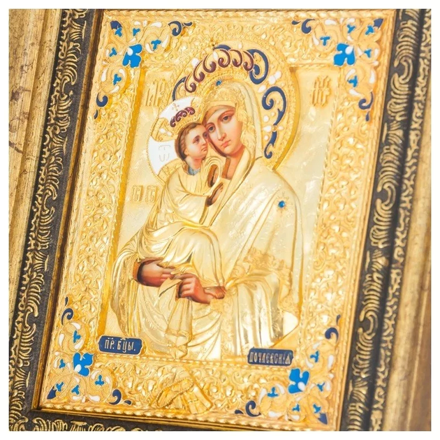 Венчальная пара из серебра "Спаситель и Богородица Почаевская" - Фото 5 Венчальная пара из серебра "Спаситель и Богородица Почаевская" - изображение 5
