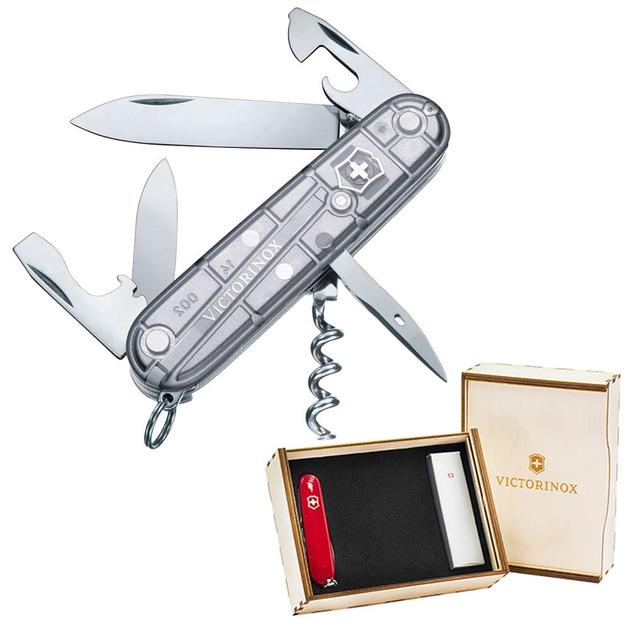 Комплект Victorinox Ніж Spartan SilverTech 1.3603.T7 + Подарункова коробка для ножа 91мм vix-2 - зображення 1