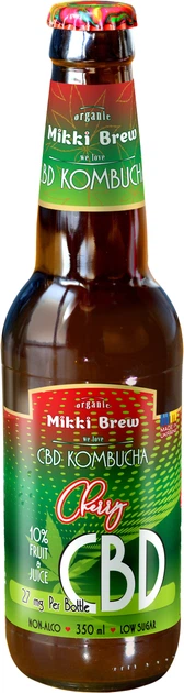 Упаковка напитка безалкогольного Mikki Brew CBD Комбуча Cherry 0.35 л х 12 шт (14820183002454) - изображение 2