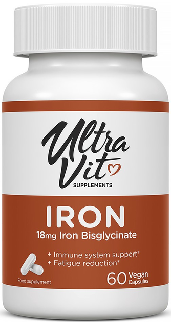 Харчова добавка Ultra Vit Iron 60 капсул (5060255359020) - зображення 1