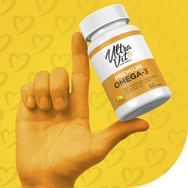 Suplement diety Ultra Vit Premium Omega-3 60 kapsułek (5060730361364) - obraz 6