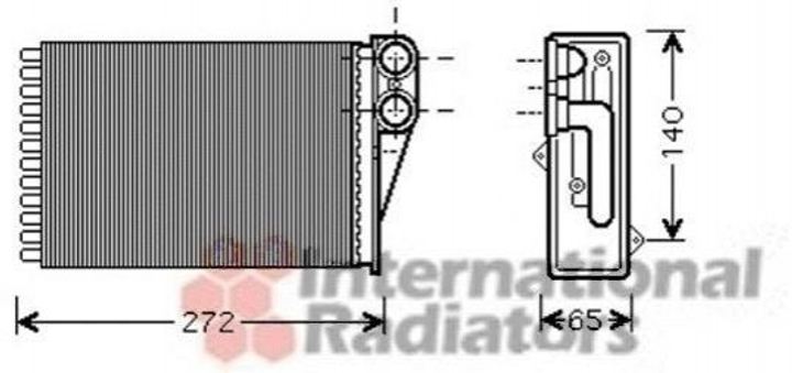 Радіатор пічки Van Wezel 40006292 Peugeot 207 6448P9 - зображення 1