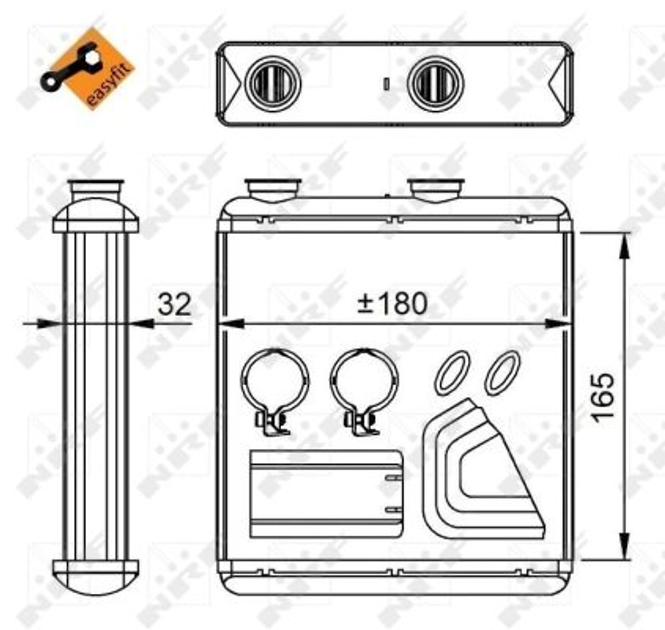 Радиатор печки NRF 54298 Opel Meriva 1618288, 93175260 - изображение 2