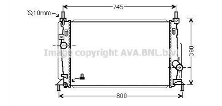 Радиатор охлаждения двигателя AVA COOLING MZ2237 Mazda 3 LF8B1520Y, Z6681520Y - изображение 1