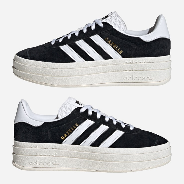 Sneakersy damskie na platformie adidas Originals Gazelle Bold HQ6912 (6.5UK) 40 Czarne (4066748973743) - obraz 6