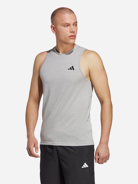 Спортивна майка чоловіча Adidas Train Essentials Feelready Training Sleeveless IC6950 S Сіра (4065432928588) - зображення 1