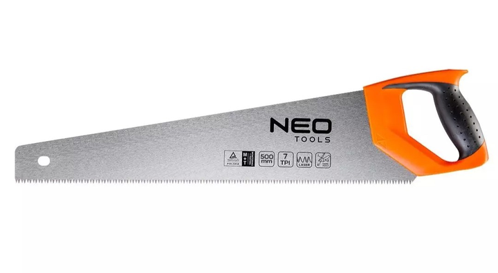 Piła do drewna NEO Tools 7TPI 500 mm 41-041 (5907558407037) - obraz 1