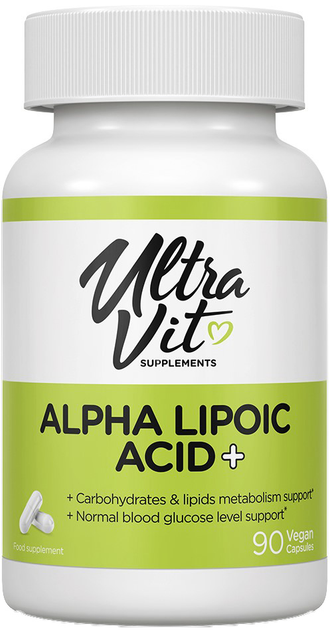 Харчова добавка Ultra Vit Alpha Lipolic Acid+ 90 капсул (5060255358894) - зображення 1