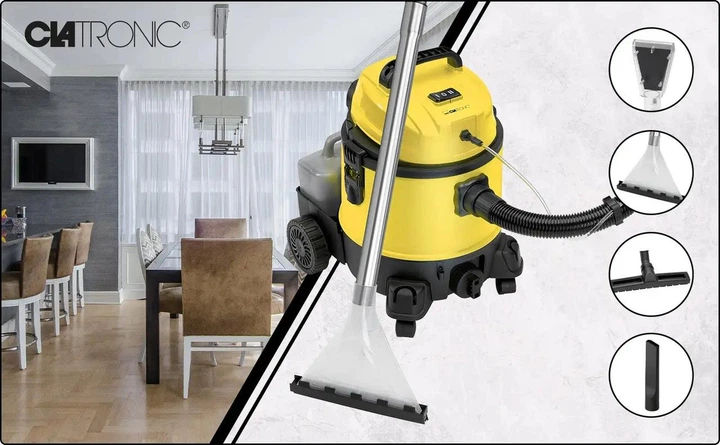 Пилосос промисловий Clatronic BSS 1309 для сухого та вологого прибирання 1200 Вт (BSS 1309) - зображення 7