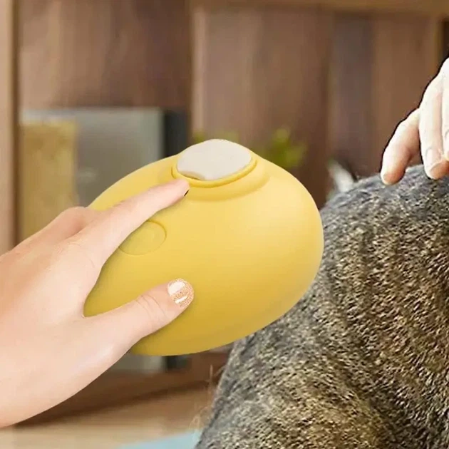 Паровая щетка массажная для шерсти животных 4 в 1 Pet comb с USB для ухода за собаками и котами с функцией удаления шерсти и массажа - изображение 2