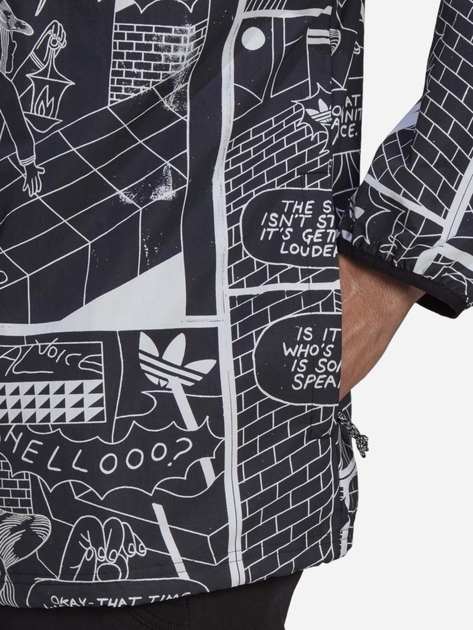 Куртка демісезонна чоловіча Adidas Originals RYV Graphic GN3333 M Чорна (4064045667457) - зображення 4