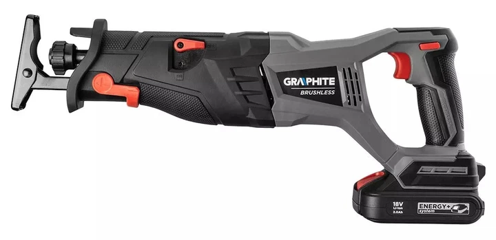 Pilarka szablowa akumulatorowa Graphite Energy+ 18V 58G096 bez akumulatora i ładowarki (5902062065421) - obraz 2