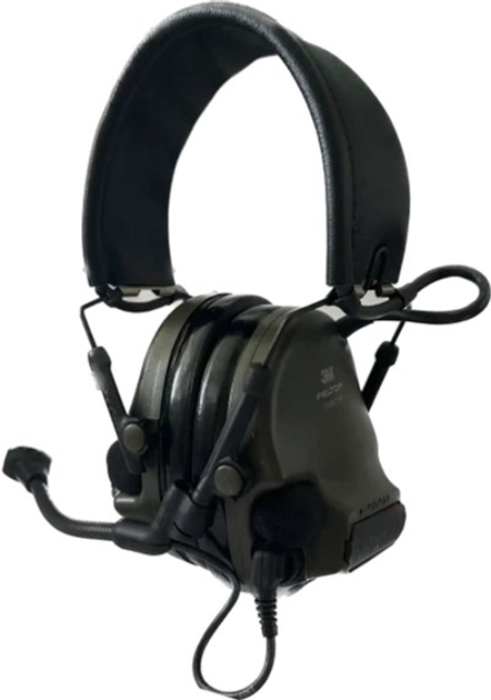 Активные наушники 3M Peltor ComTac XPI Headset (MT20H682FB-68) с 1 ауддовходом J11 (Peltor) гибкий микрофон Green (7100039830) - изображение 1