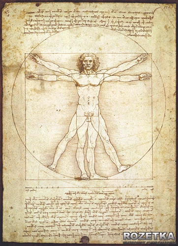 Puzzle EuroGraphics Człowiek witruwiański Leonardo da Vinci 1000 elementów 6000-5098 (628136650984) - obraz 2