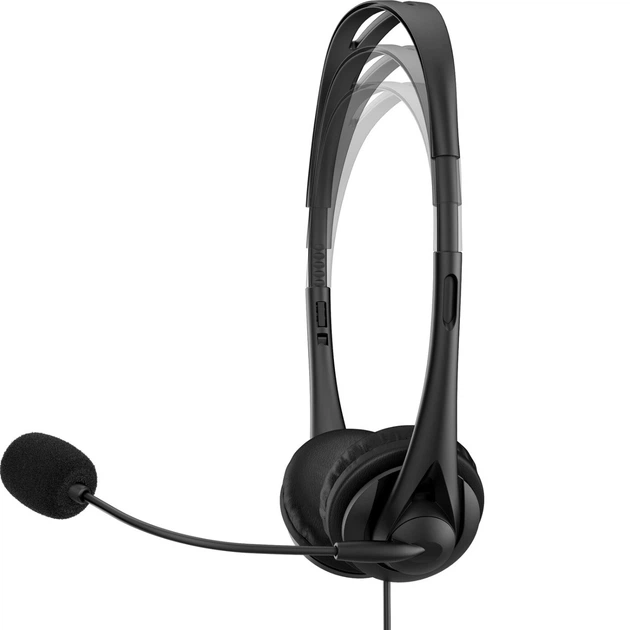 Провідні навушники з мікрофоном гарнітура HP Stereo G2 428H5AA USB Black - Фото 2 Провідні навушники з мікрофоном гарнітура HP Stereo G2 428H5AA USB Black - зображення 2